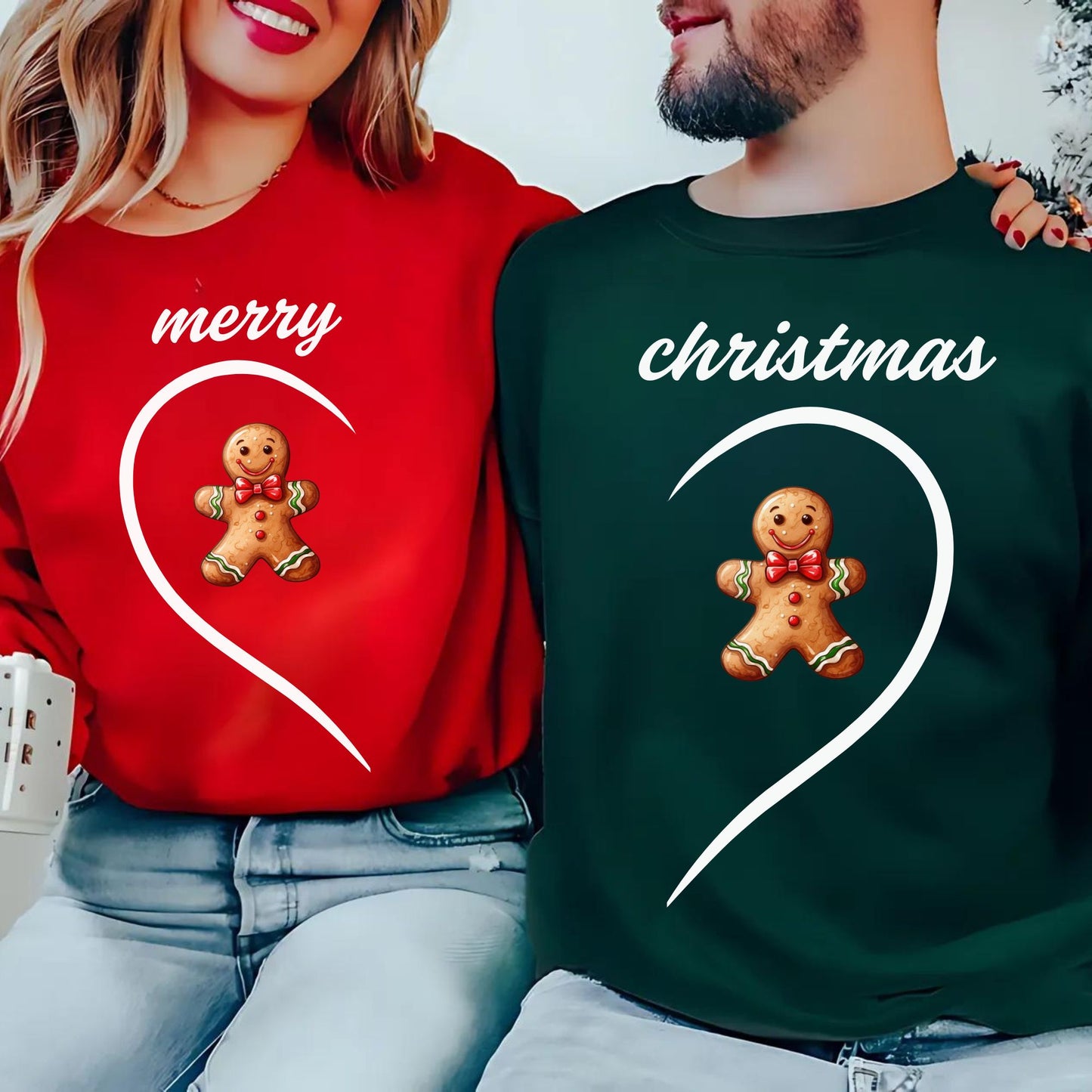 Matching Christmas Sweatshirt For Couples