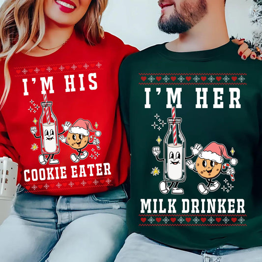 Matching Christmas Couple Sweatshirt