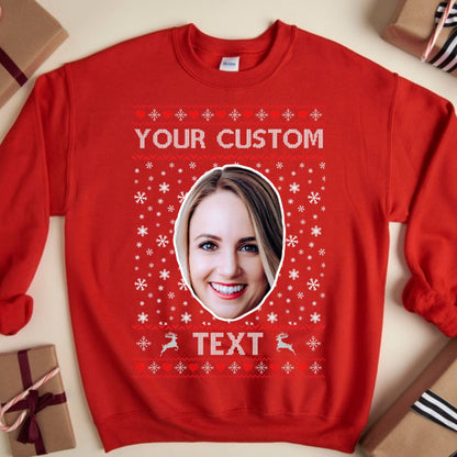 Custom Photo Ugly Christmas Sweater Personalized Sweatshirt