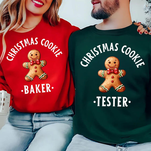 Funny Matching Christmas Couple Sweatshirt