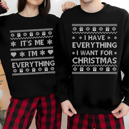 Matching Christmas Couple Sweatshirt