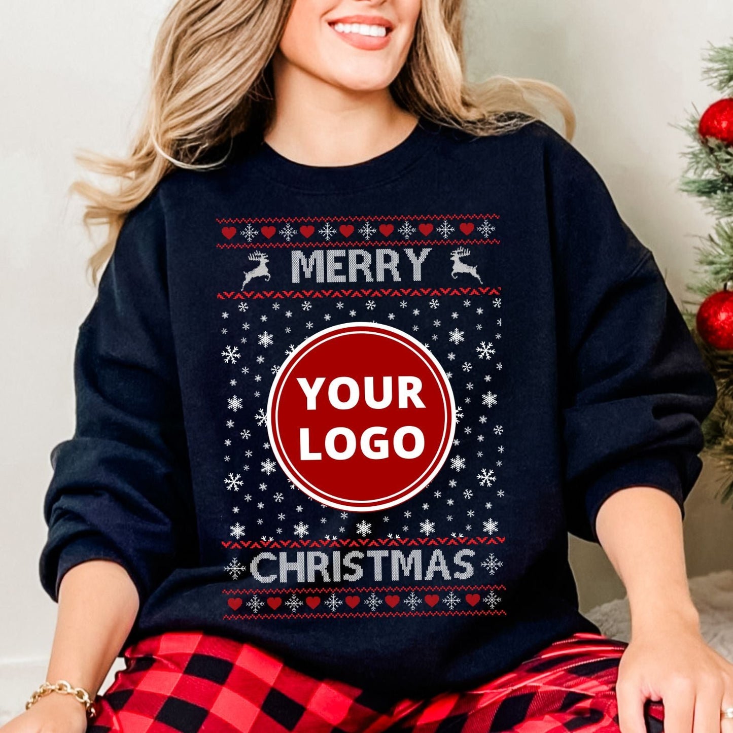 Custom Logo Ugly Christmas Sweater