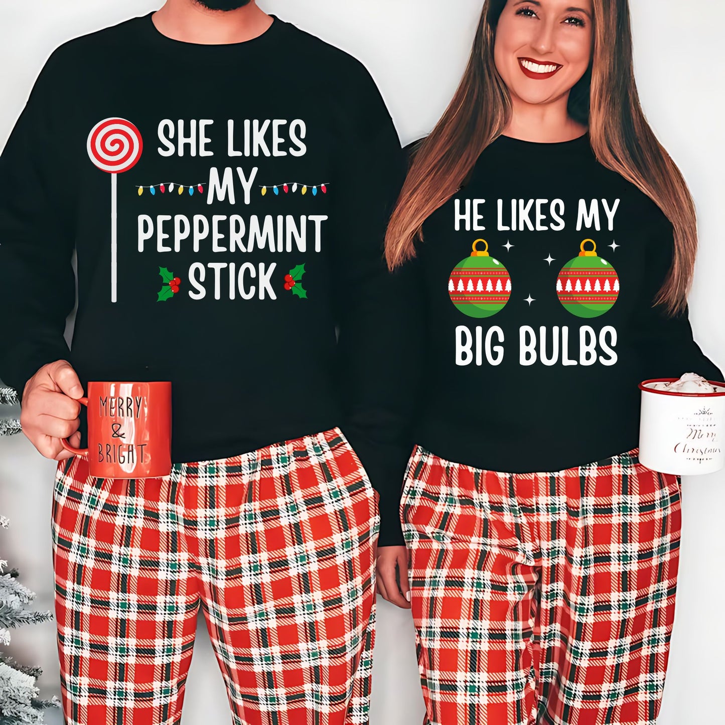 Matching Christmas Sweatshirts For Couple