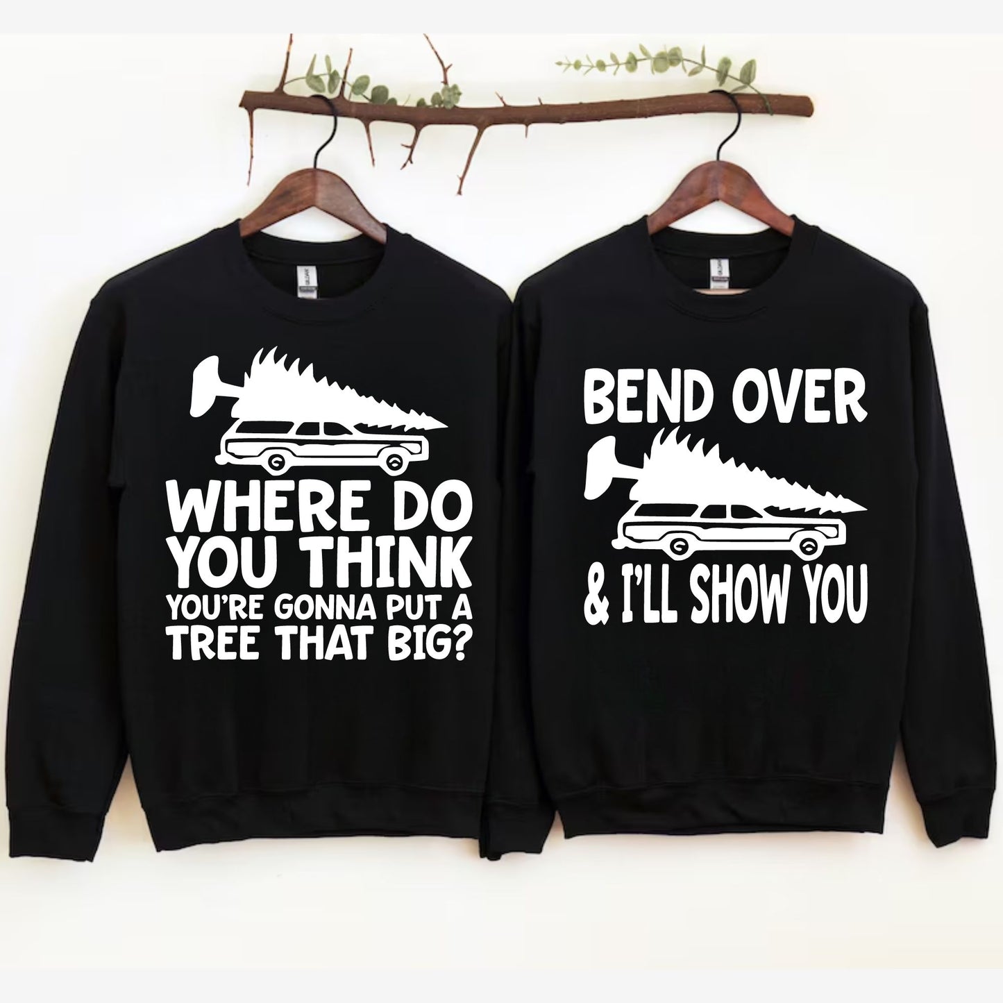 Matching Christmas Couple Sweatshirt