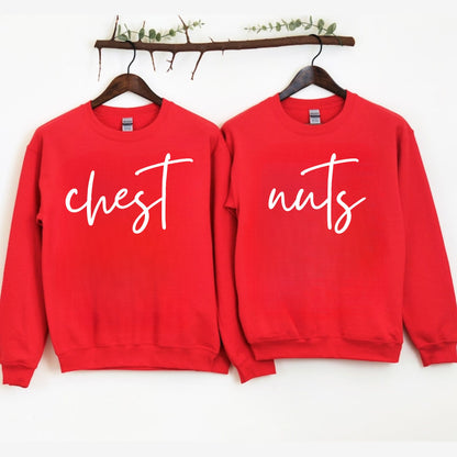 Funny Matching Christmas Couples Sweatshirt