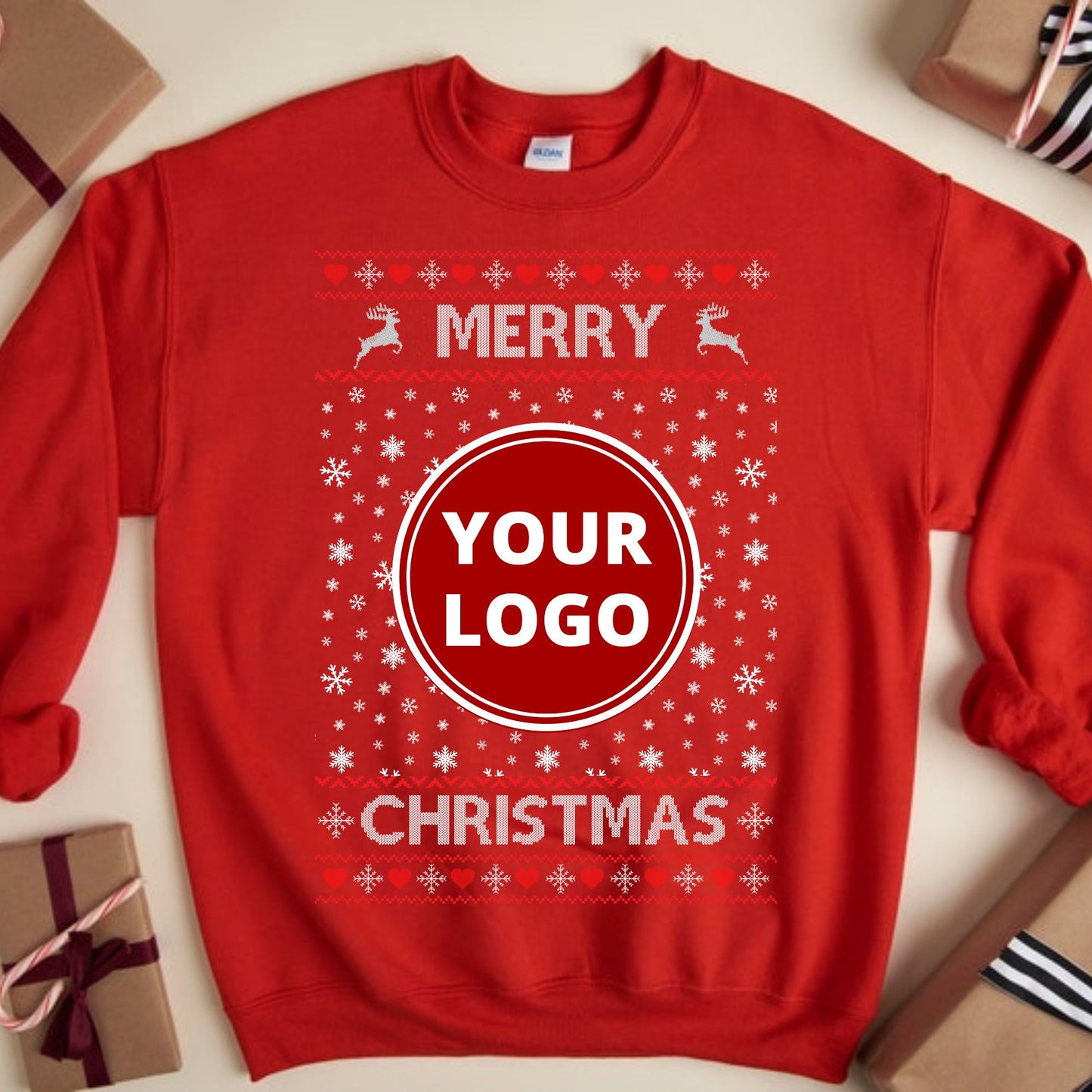 Custom Logo Ugly Christmas Sweater