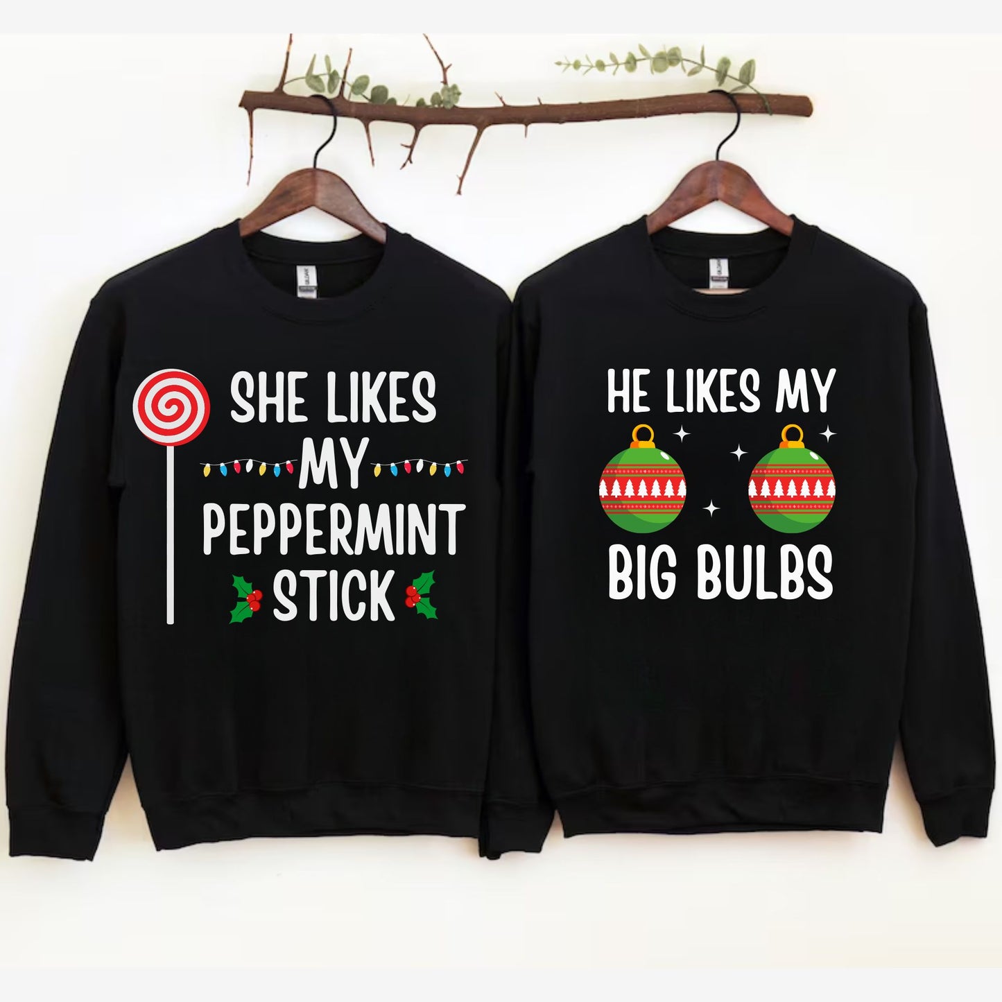 Matching Christmas Sweatshirts For Couple