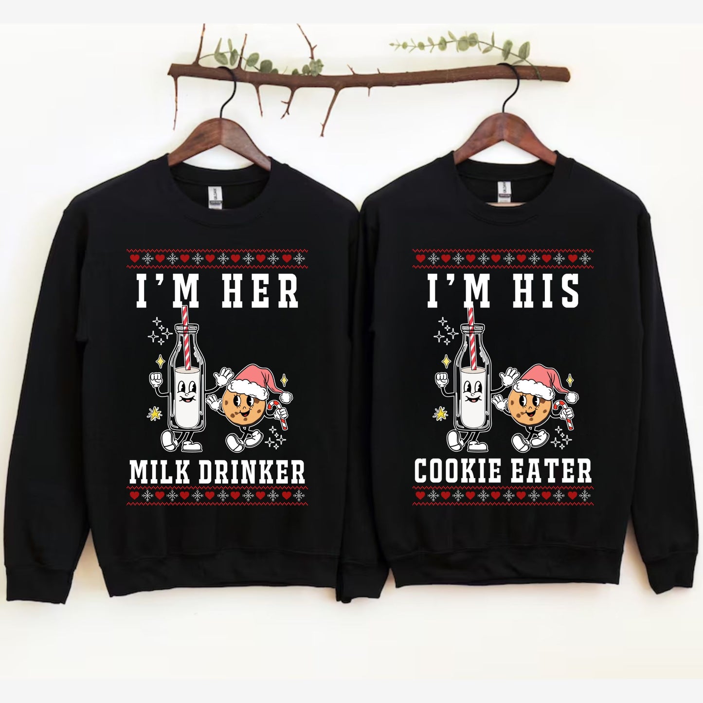 Matching Christmas Couple Sweatshirt