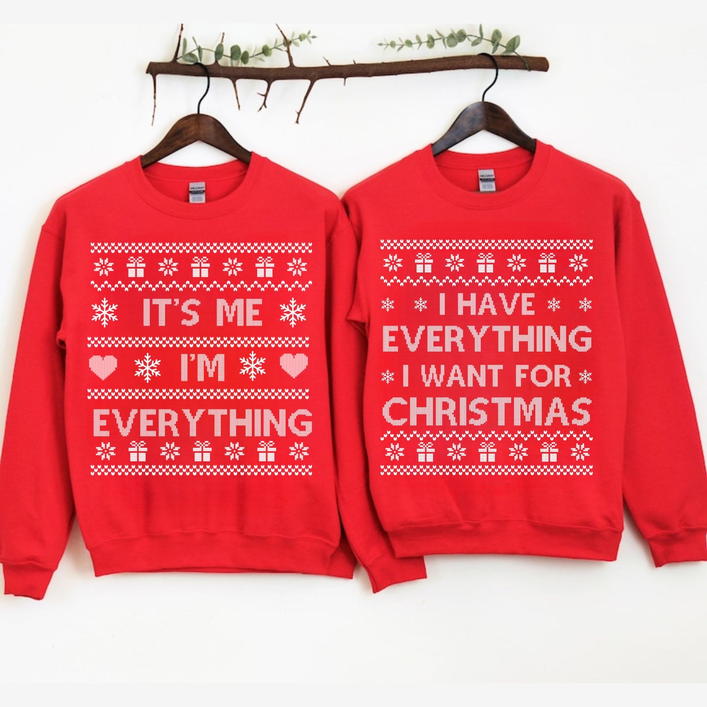 Matching Christmas Couple Sweatshirt