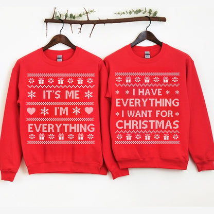 Matching Christmas Couple Sweatshirt