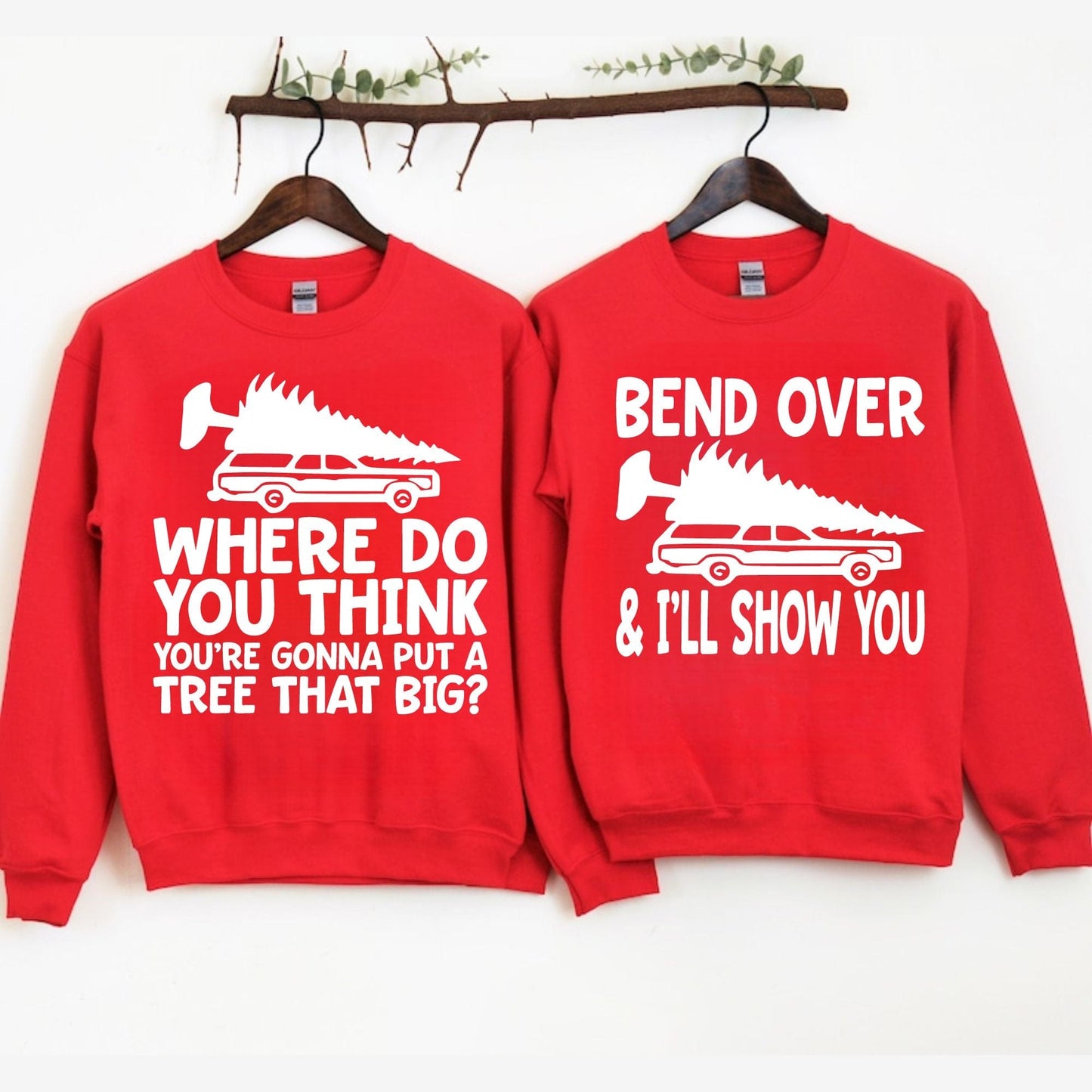 Matching Christmas Couple Sweatshirt