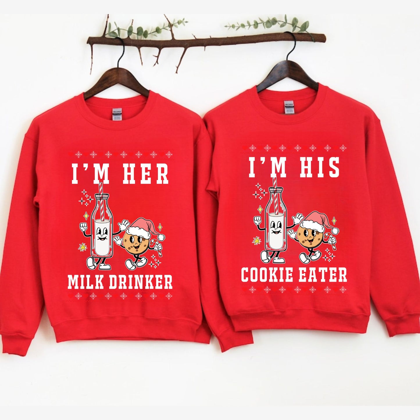 Matching Christmas Couple Sweatshirt