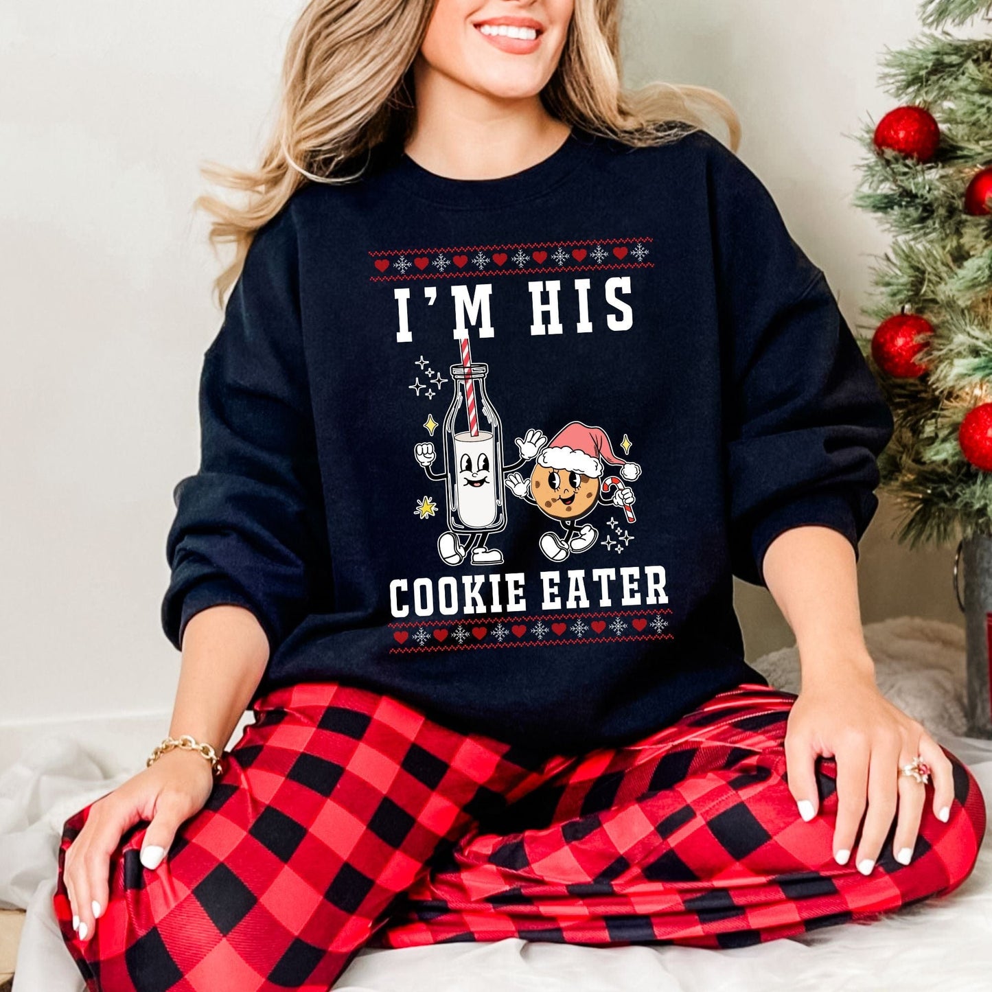 Matching Christmas Couple Sweatshirt