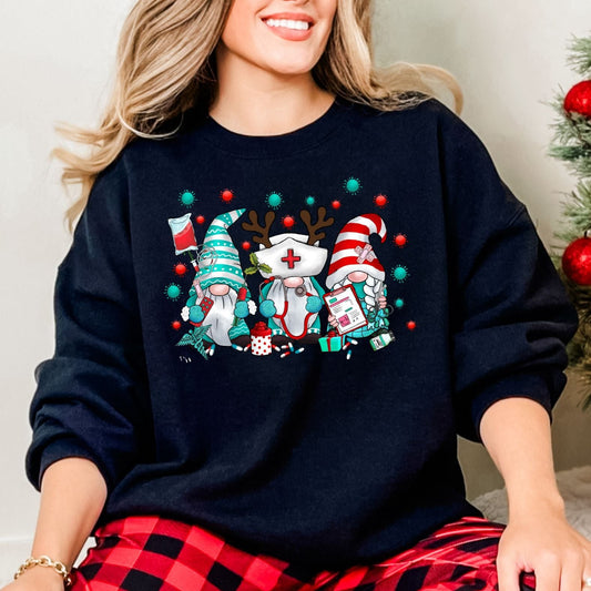 Gnome Nurse Christmas Sweatshirt