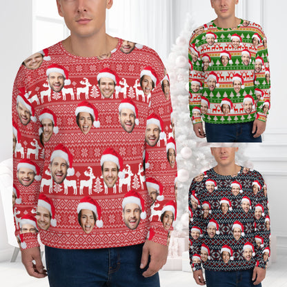 Custom Photo Ugly Christmas Sweater Personalized Christmas Sweatshirt