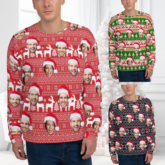 Custom Photo Ugly Christmas Sweater Personalized Christmas Sweatshirt