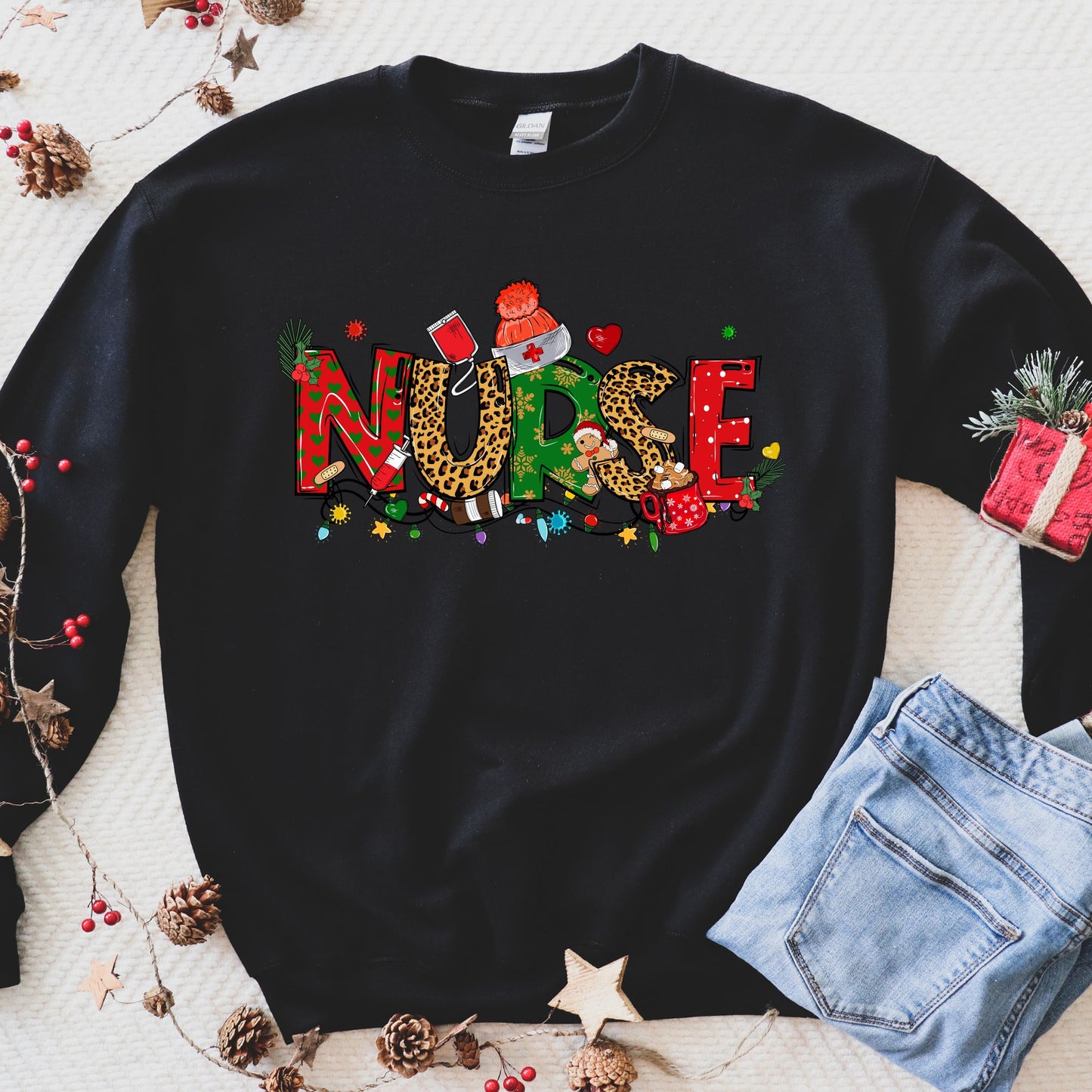 Nurse Christmas Sweatshirt Gift For Nurse