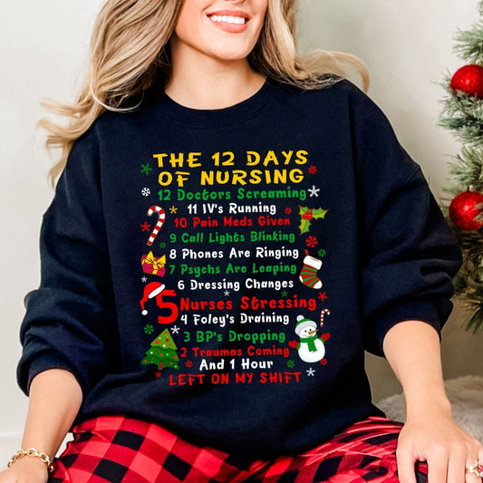 Funny Nurse Christmas Sweatshirt Gift For Nurse