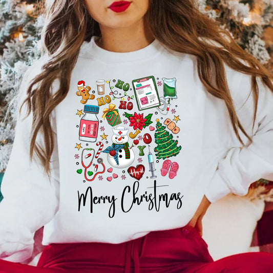 Nurse Christmas Sweatshirt Gift For Nurse