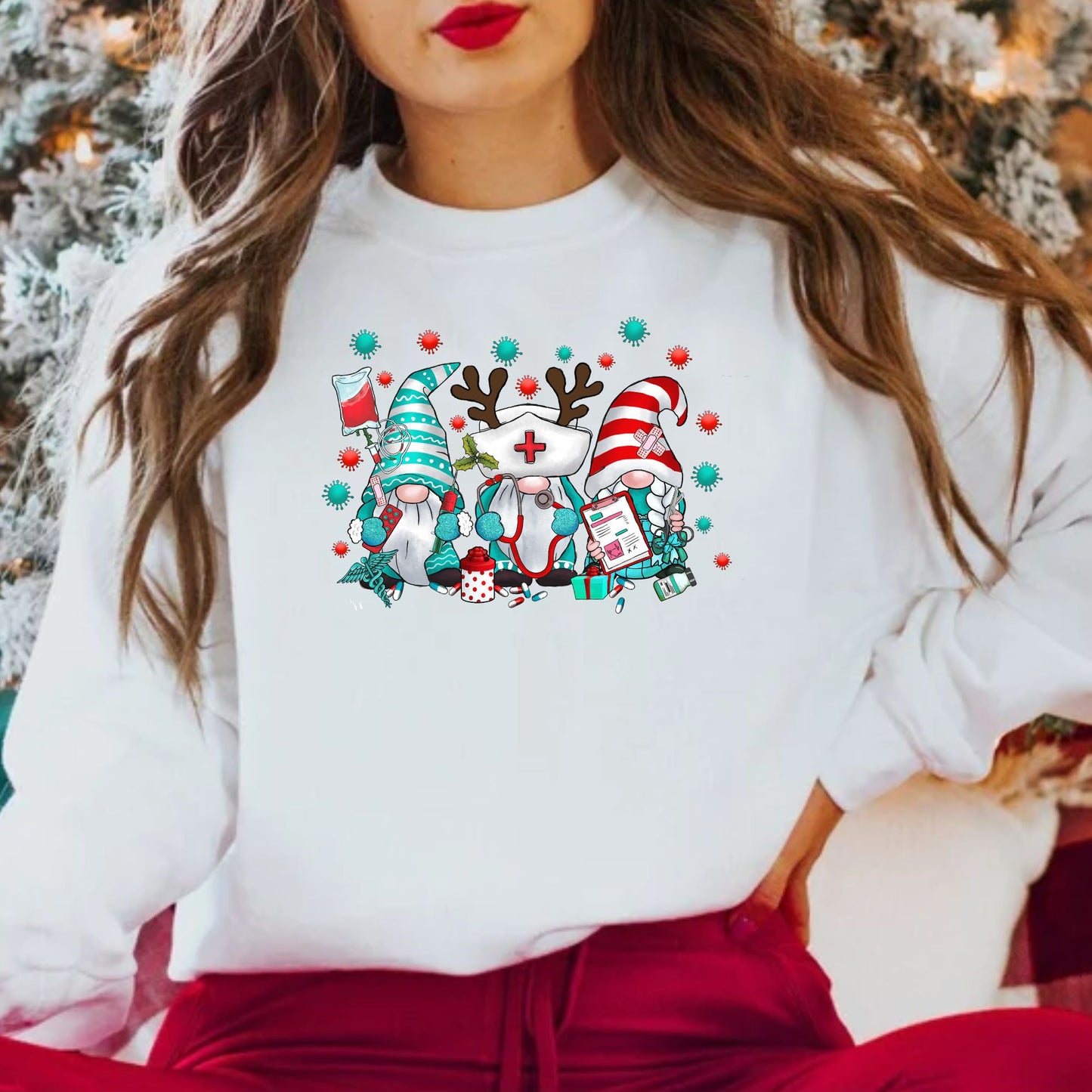 Gnome Nurse Christmas Sweatshirt