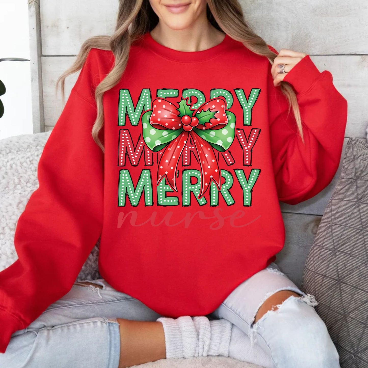 Nurse Christmas Sweatshirt Gift For Nurse