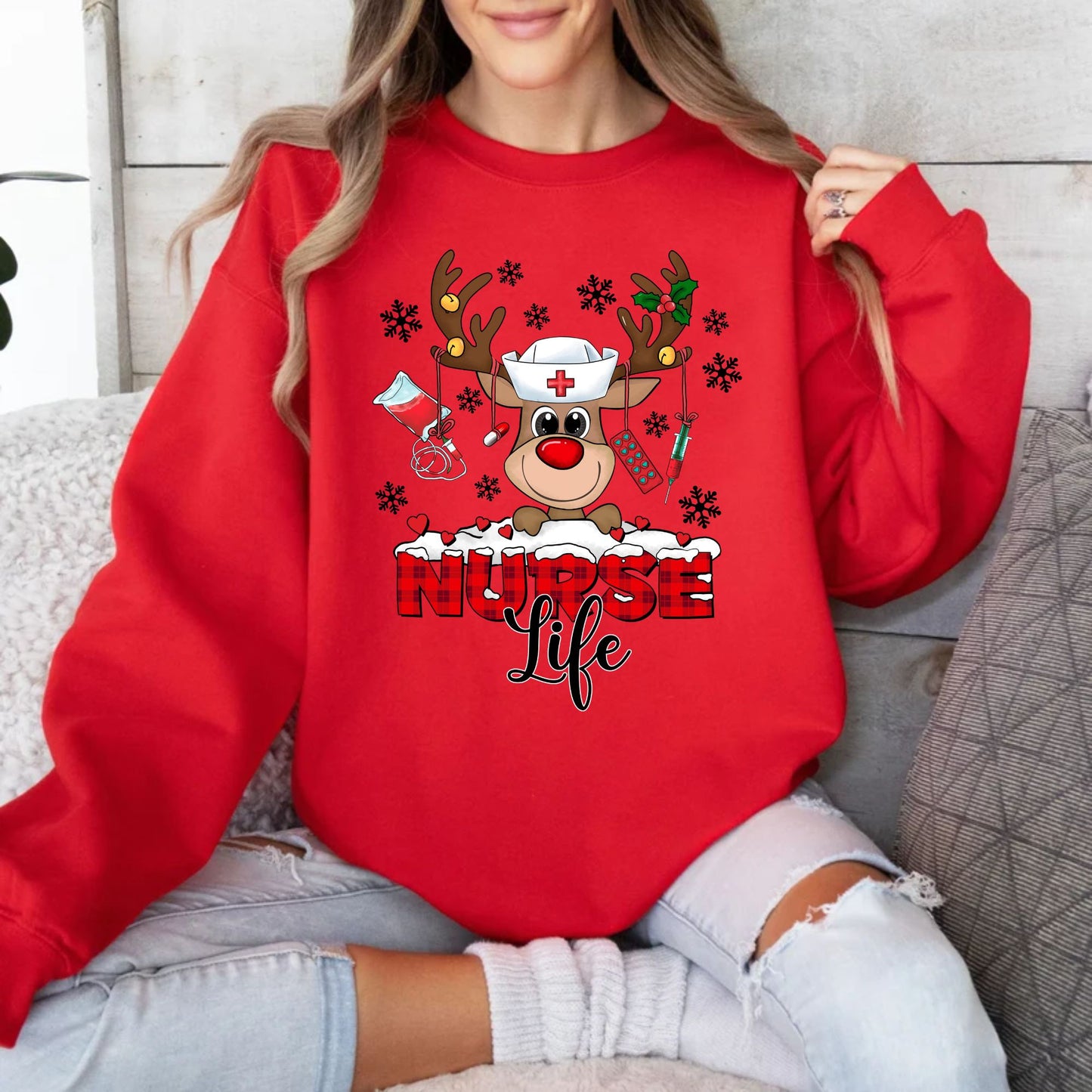 Nurse Christmas Sweatshirt Gift For Nurse