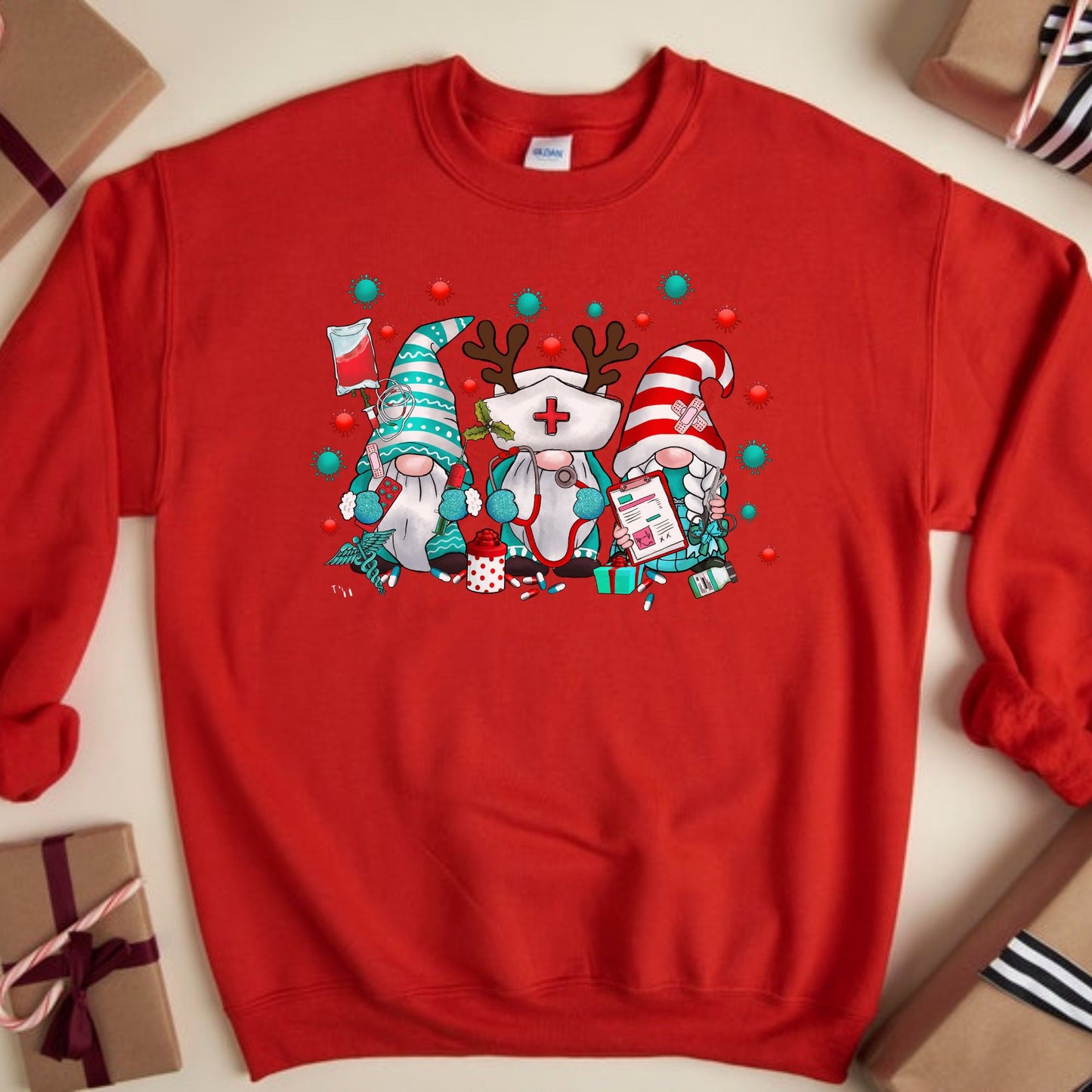 Gnome Nurse Christmas Sweatshirt