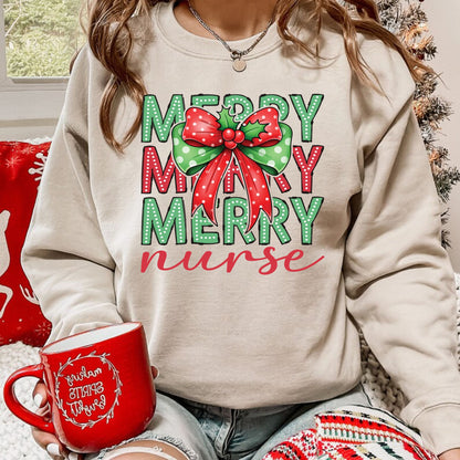 Nurse Christmas Sweatshirt Gift For Nurse