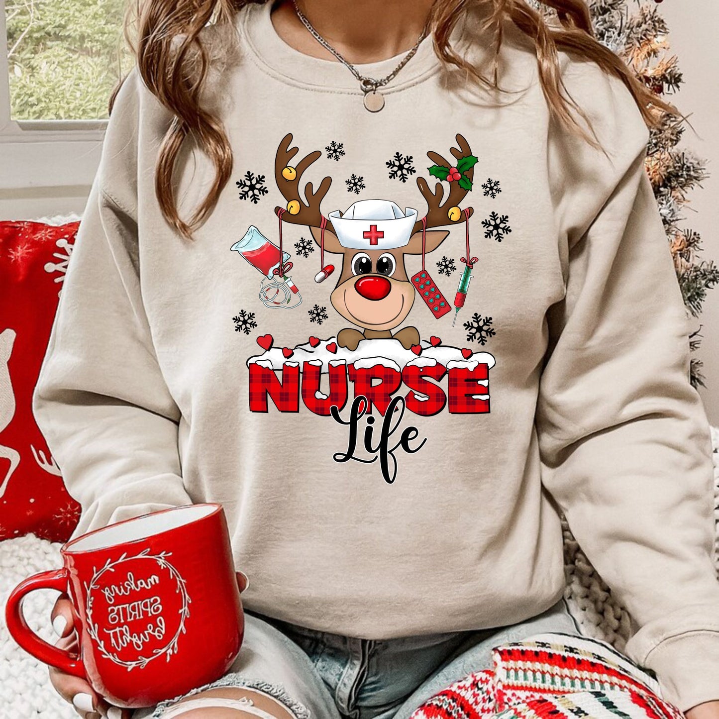 Nurse Christmas Sweatshirt Gift For Nurse