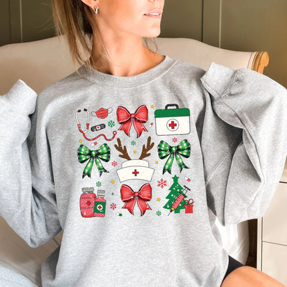 Nurse Christmas Sweatshirt Gift For Nurse