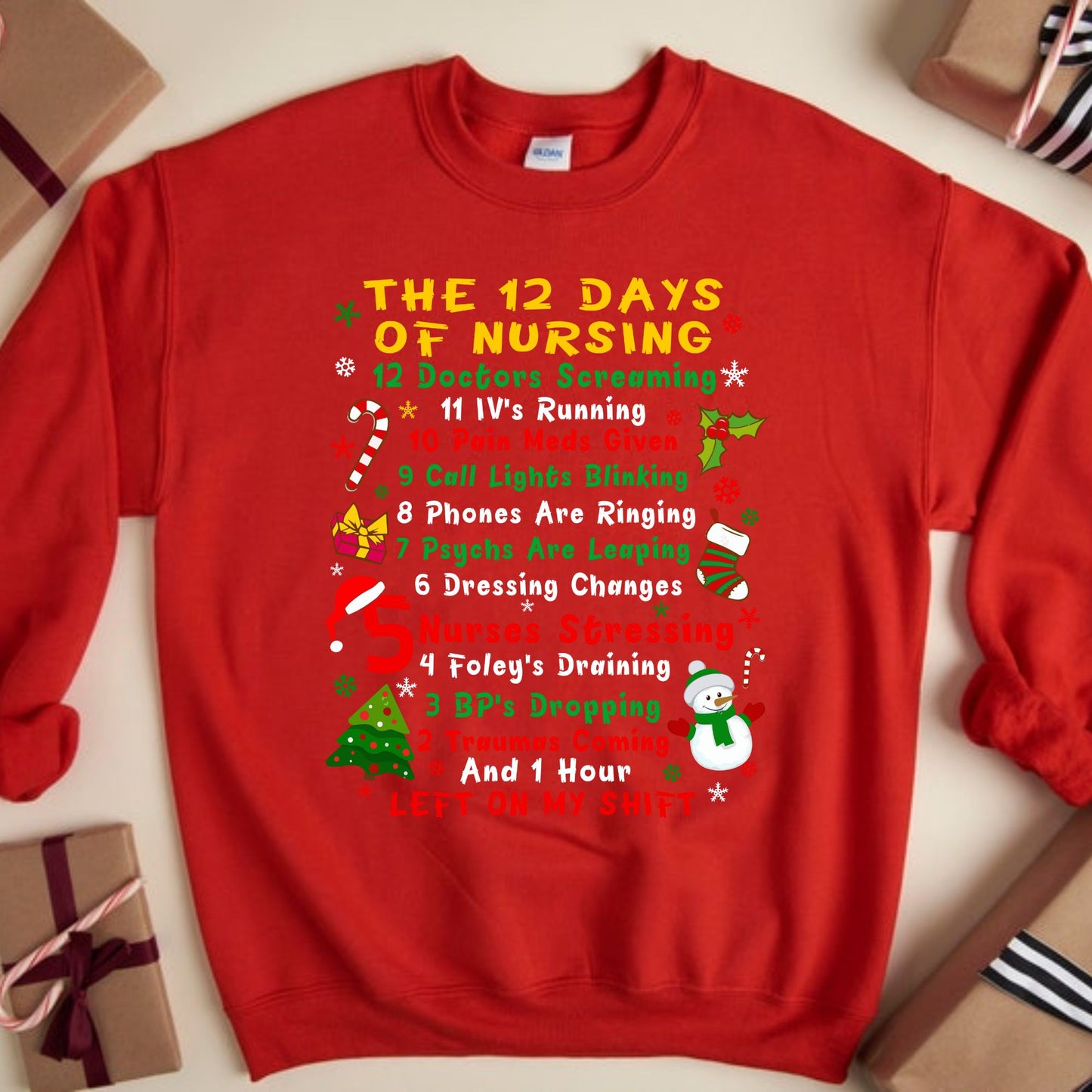 Funny Nurse Christmas Sweatshirt Gift For Nurse