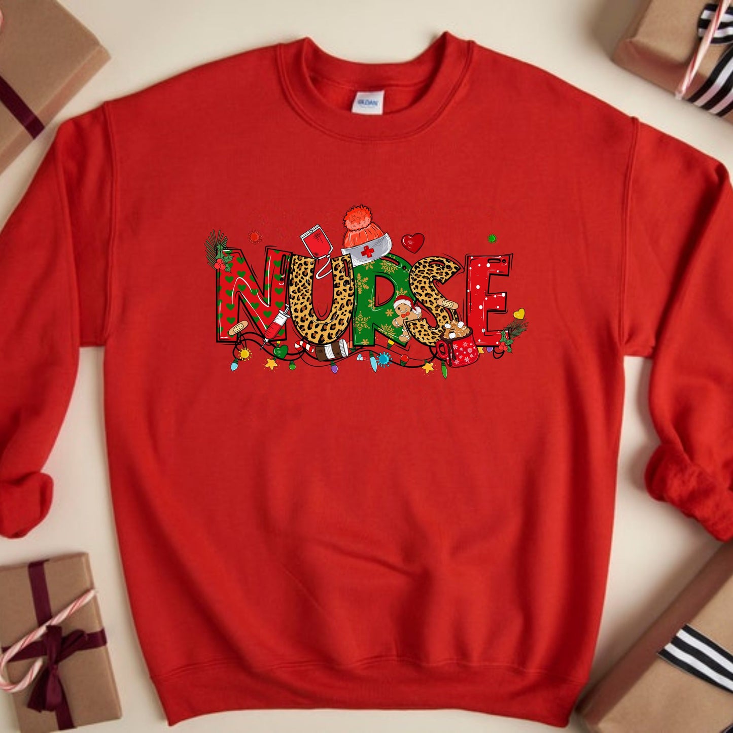 Nurse Christmas Sweatshirt Gift For Nurse