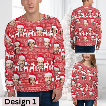 Custom Photo Ugly Christmas Sweater Personalized Christmas Sweatshirt