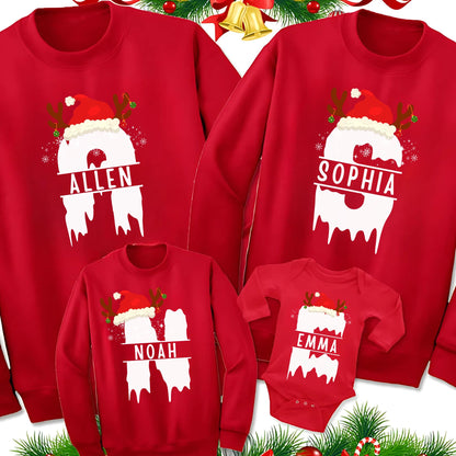 Custom Matching Family Christmas Sweatshirt Outfit