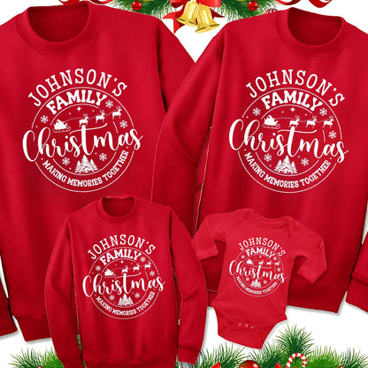 Custom Matching Family Christmas Sweatshirt Holiday Outfit