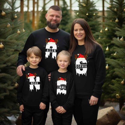 Matching Family Christmas Sweatshirt - Custom Names