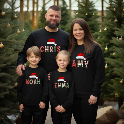 Matching Family Custom Name Christmas Sweatshirt