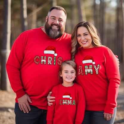 Matching Family Custom Name Christmas Sweatshirt