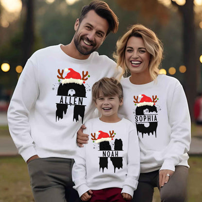 Matching Family Christmas Sweatshirt - Custom Names