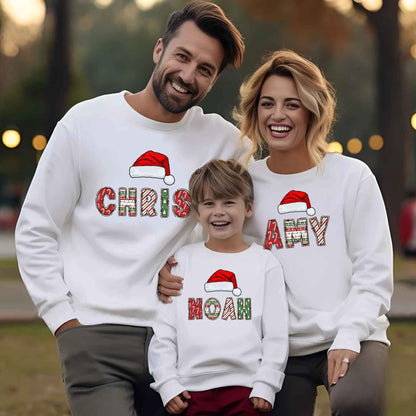 Matching Family Custom Name Christmas Sweatshirt