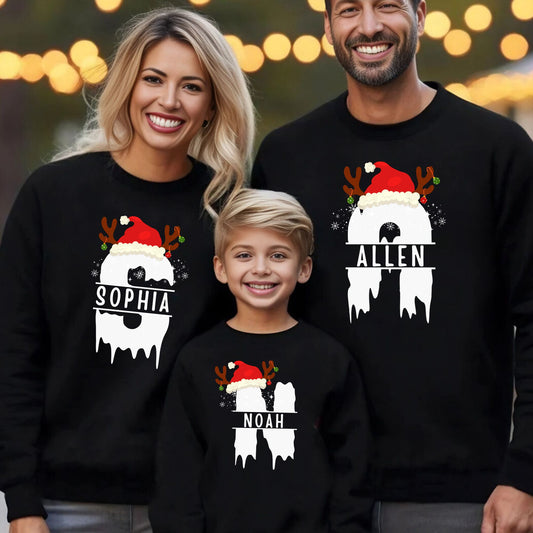 Custom Matching Family Christmas Sweatshirt Outfit