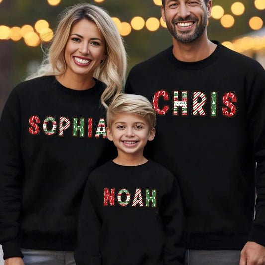 Custom Matching Family Christmas Sweatshirt Outfit