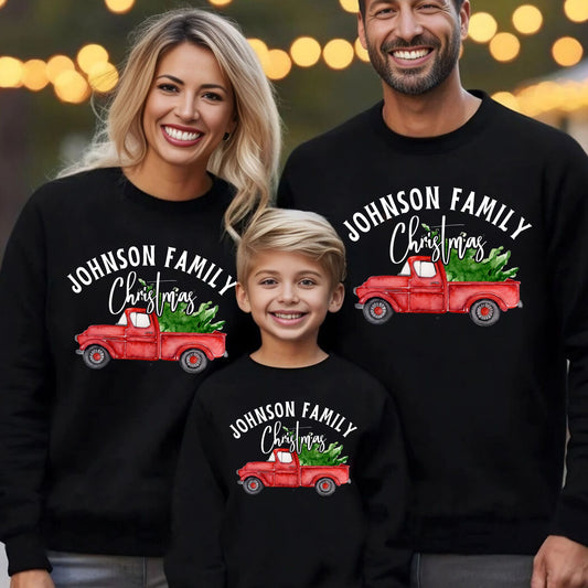 Custom Matching Family Christmas Sweatshirt Outfit