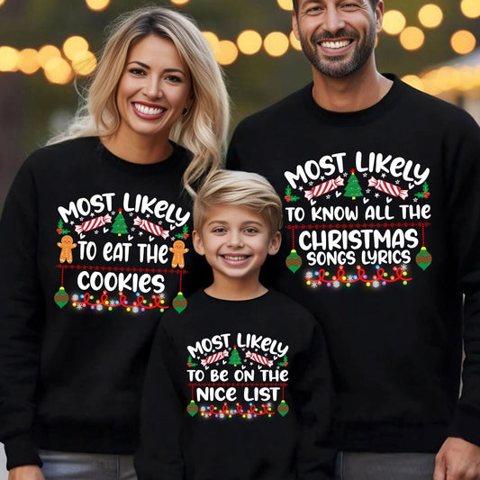 Custom Matching Family Christmas Sweatshirt Holiday Outfit