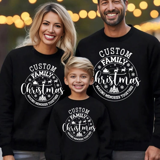 Custom Matching Family Christmas Sweatshirt Holiday Outfit