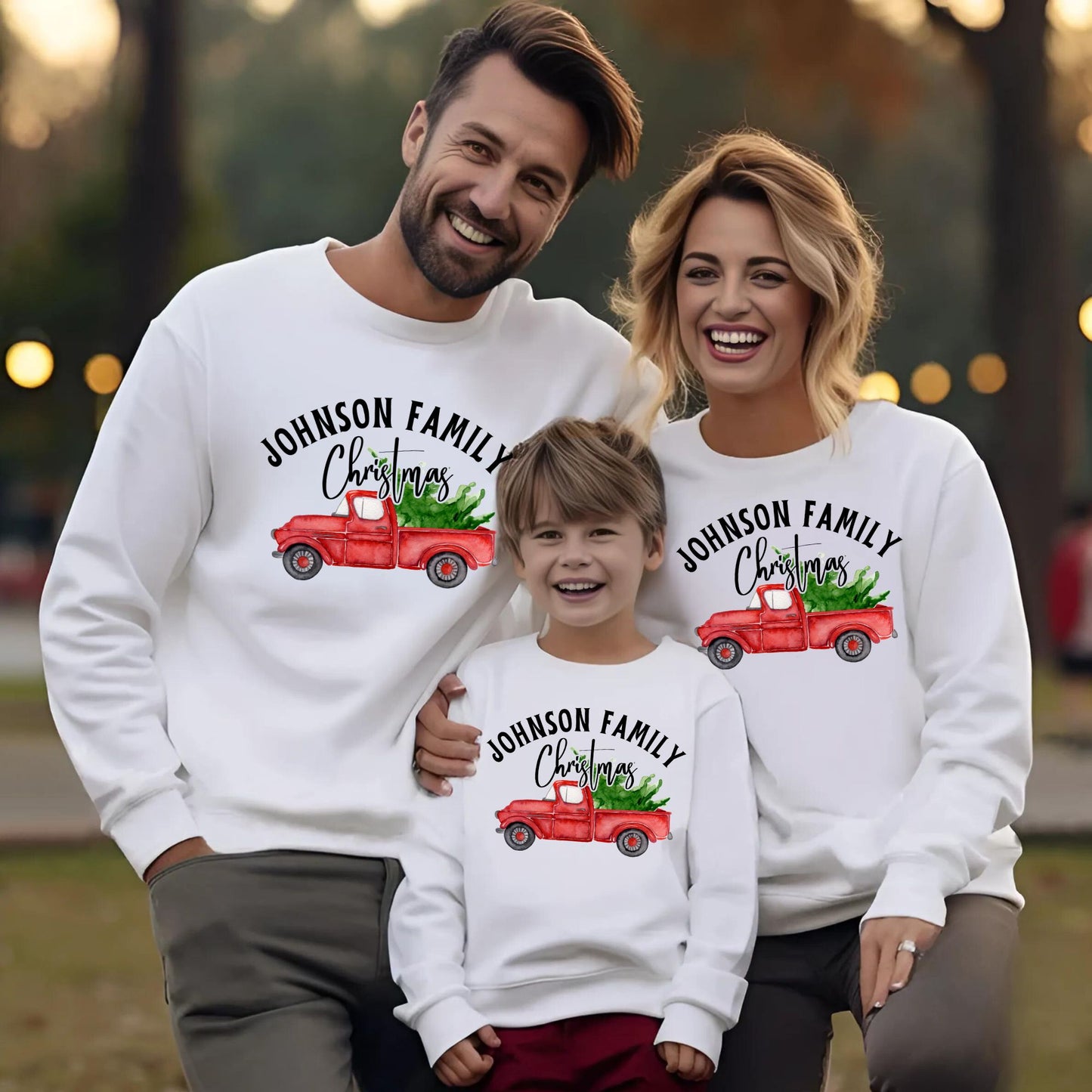 Custom Matching Family Christmas Sweatshirt Outfit