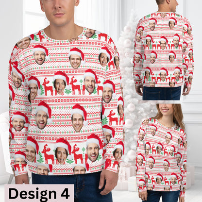 Custom Photo Ugly Christmas Sweater Personalized Christmas Sweatshirt