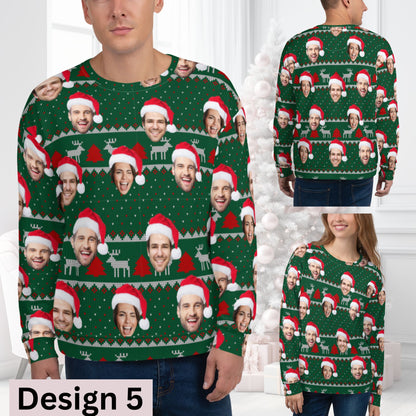 Custom Photo Ugly Christmas Sweater Personalized Christmas Sweatshirt