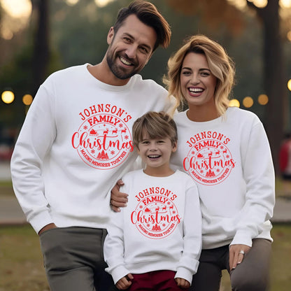 Custom Matching Family Christmas Sweatshirt Holiday Outfit