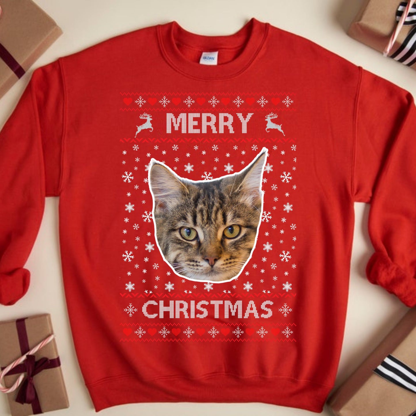 Custom Cat Christmas Sweater